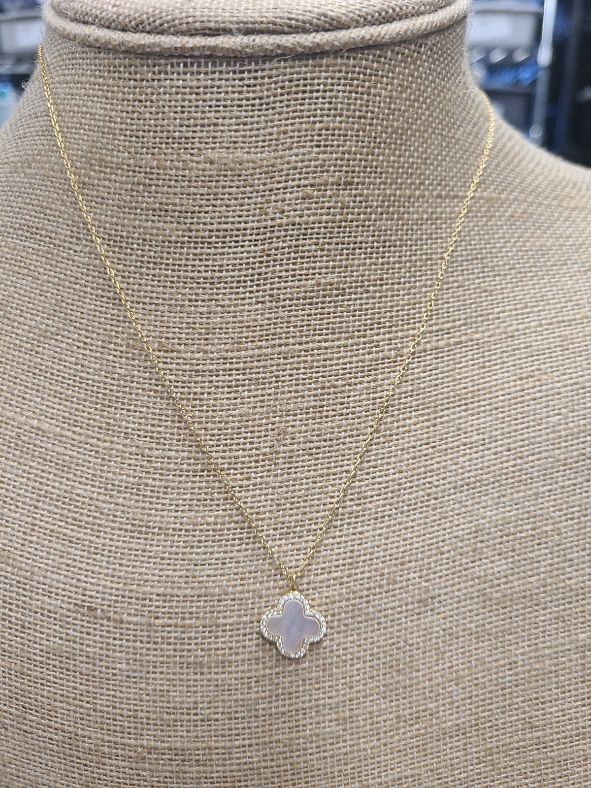 Argento Vivo Gold Plated Sterling Silver Mother Of Pearl Necklace