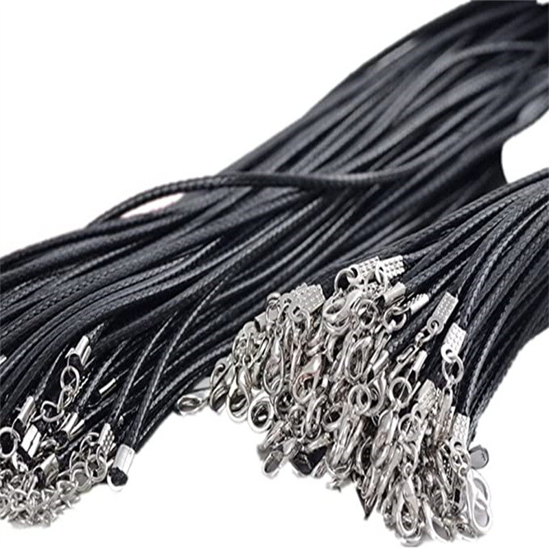 100Pcs 50Pcs Leather String Necklace Cords Wholesale Rope Bulk Lot Cords 18″ 24″