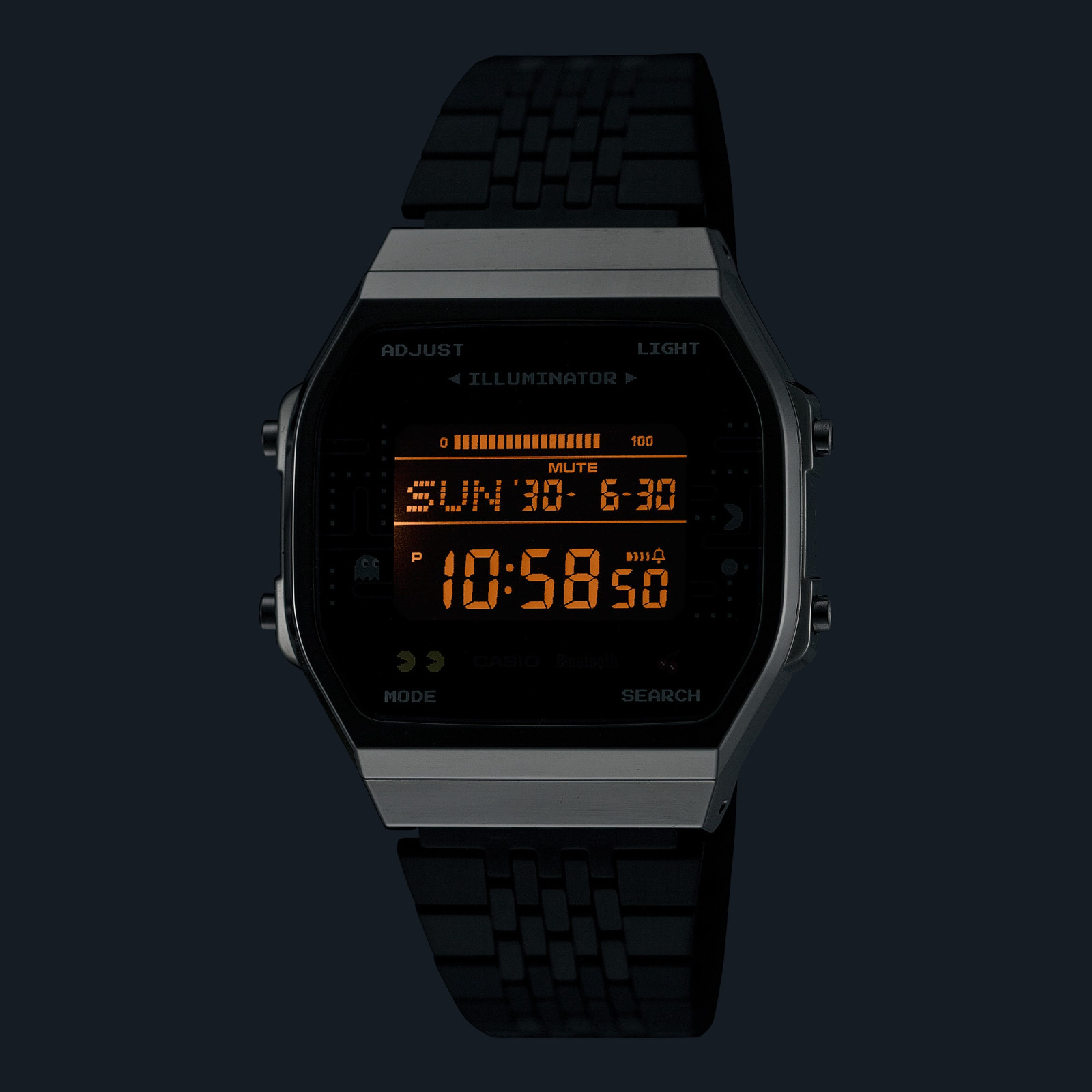 Casio Vintage PAC-MAN Discontinued Bluetooth Digital Step Watch ABL100WEPC-1B