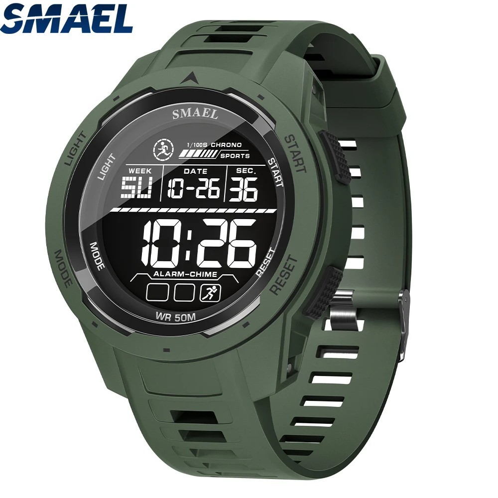 Men’s 50M Waterproof Sport Digital Military Smart Watch Gym Fitness Running Gift