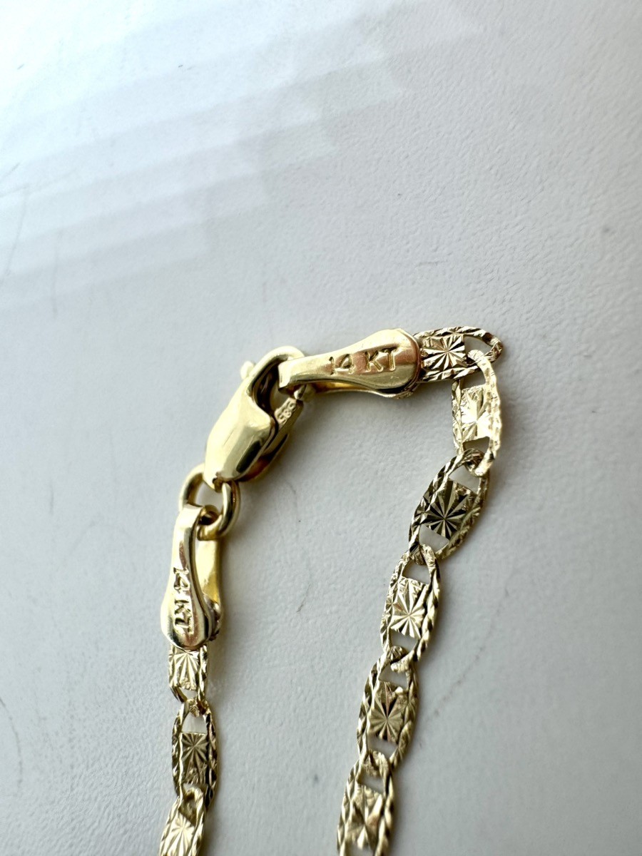 14K Yellow Gold Gucci Style Link 22″ Thin Chain – 2.4G! (WMP020190)