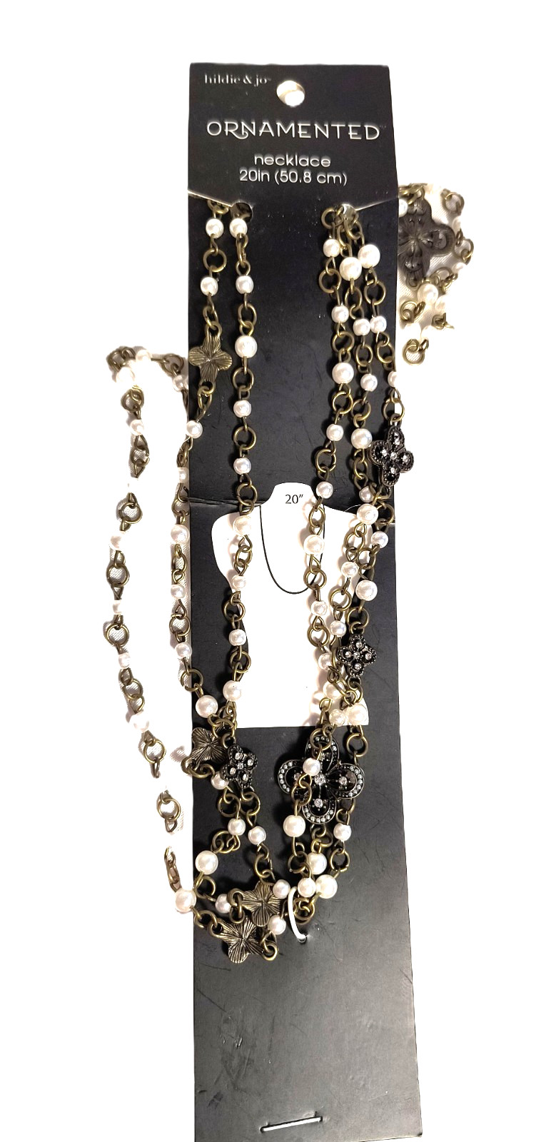 Hildie & Jo New with Tags Women’s Ornamented Necklace 20″ Imitation Pearls