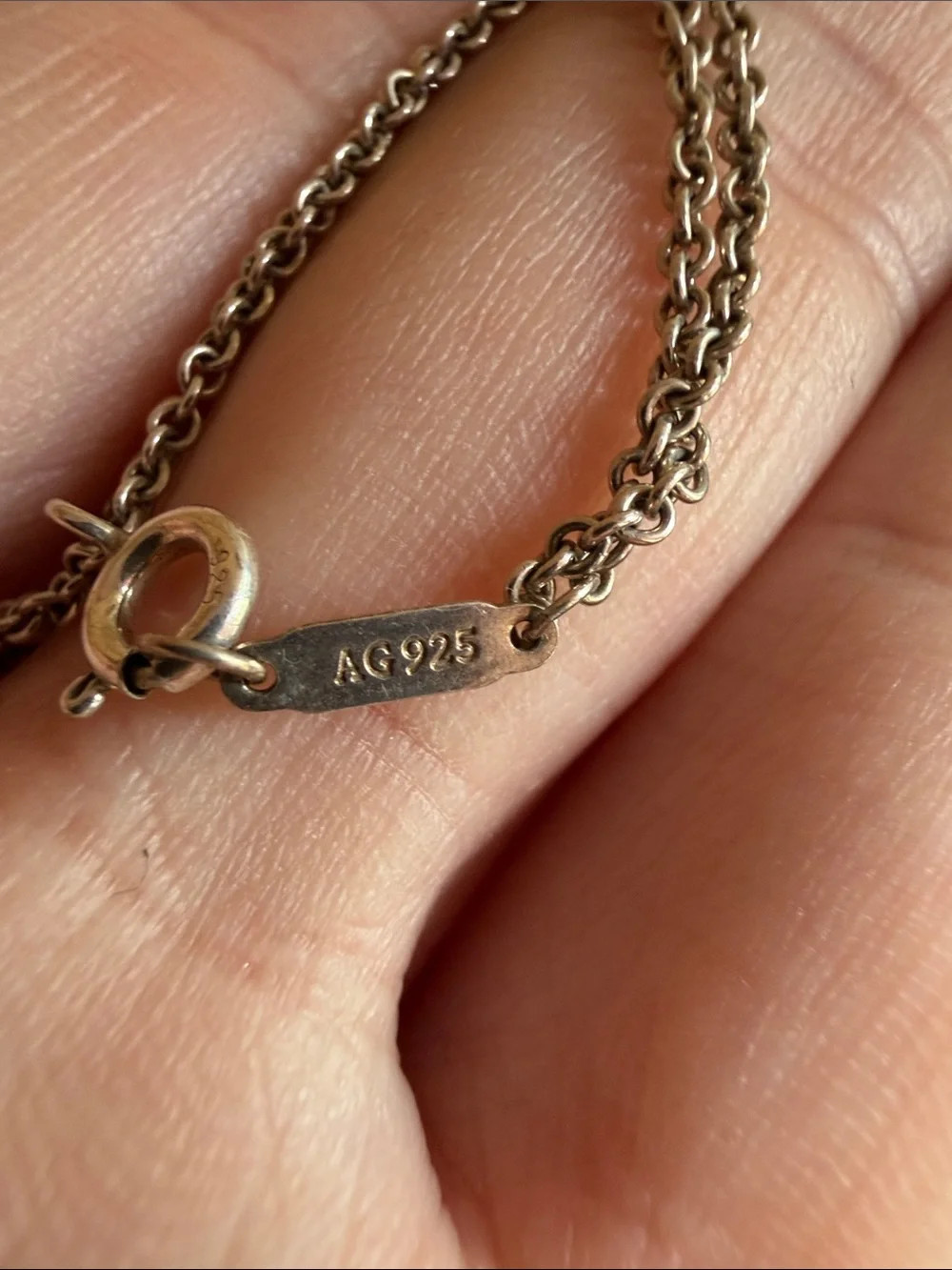 Tiffany & Co. Sterling Silver Infinity Double Chain Link Bracelet 6.5 inches