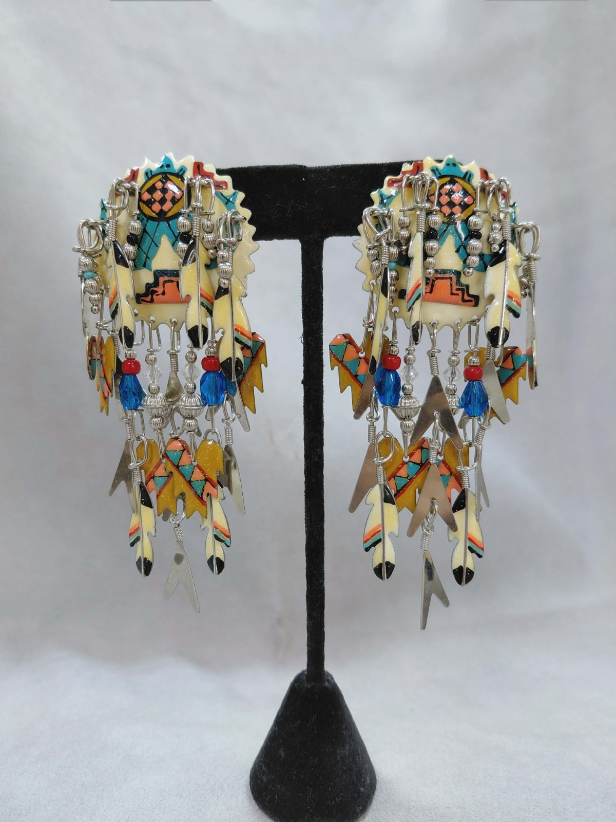 Vintage Lunch at the Ritz “Spirit of the Water” Clip on Earrings