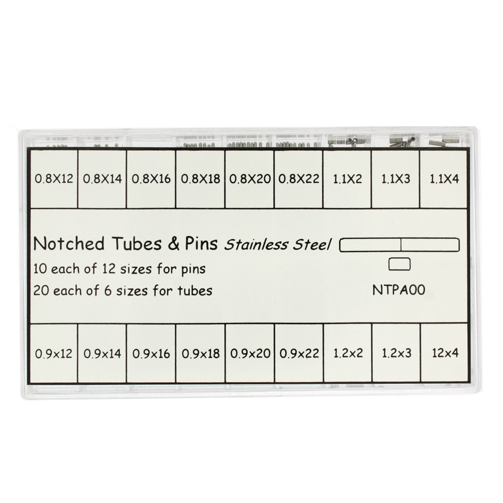 Watch Band Connecting Link Pins Tubes Assortment Stainless Steel