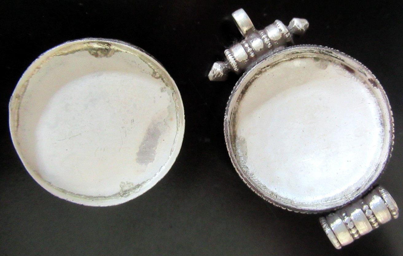 Great Lot of Sterling Silver Turquoise Coral Pill Box Pendants