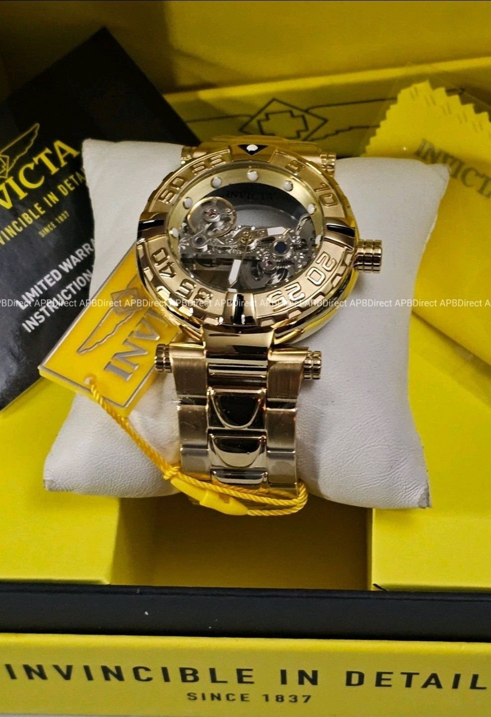 Invicta Subaqua Noma I – Automatic BRIDGE Mvmnt Skeleton Gold Plated mens watch
