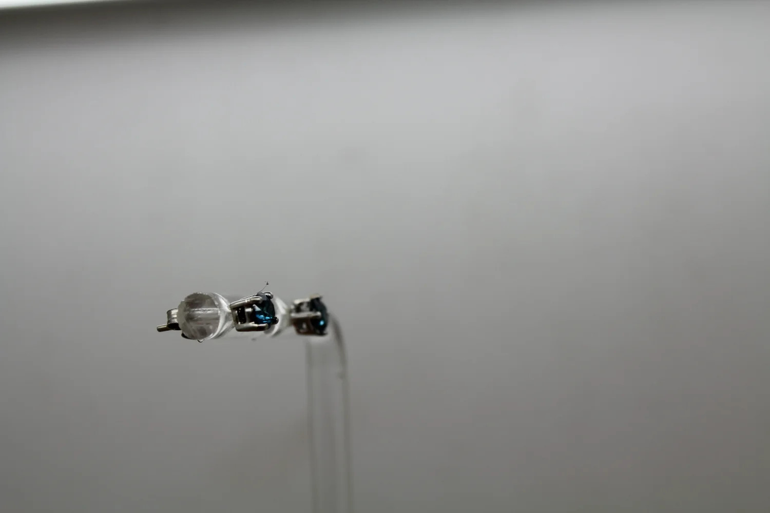1Ok W.G. .33ctw BLUE DIAMOND STUD earrings, STUNNING