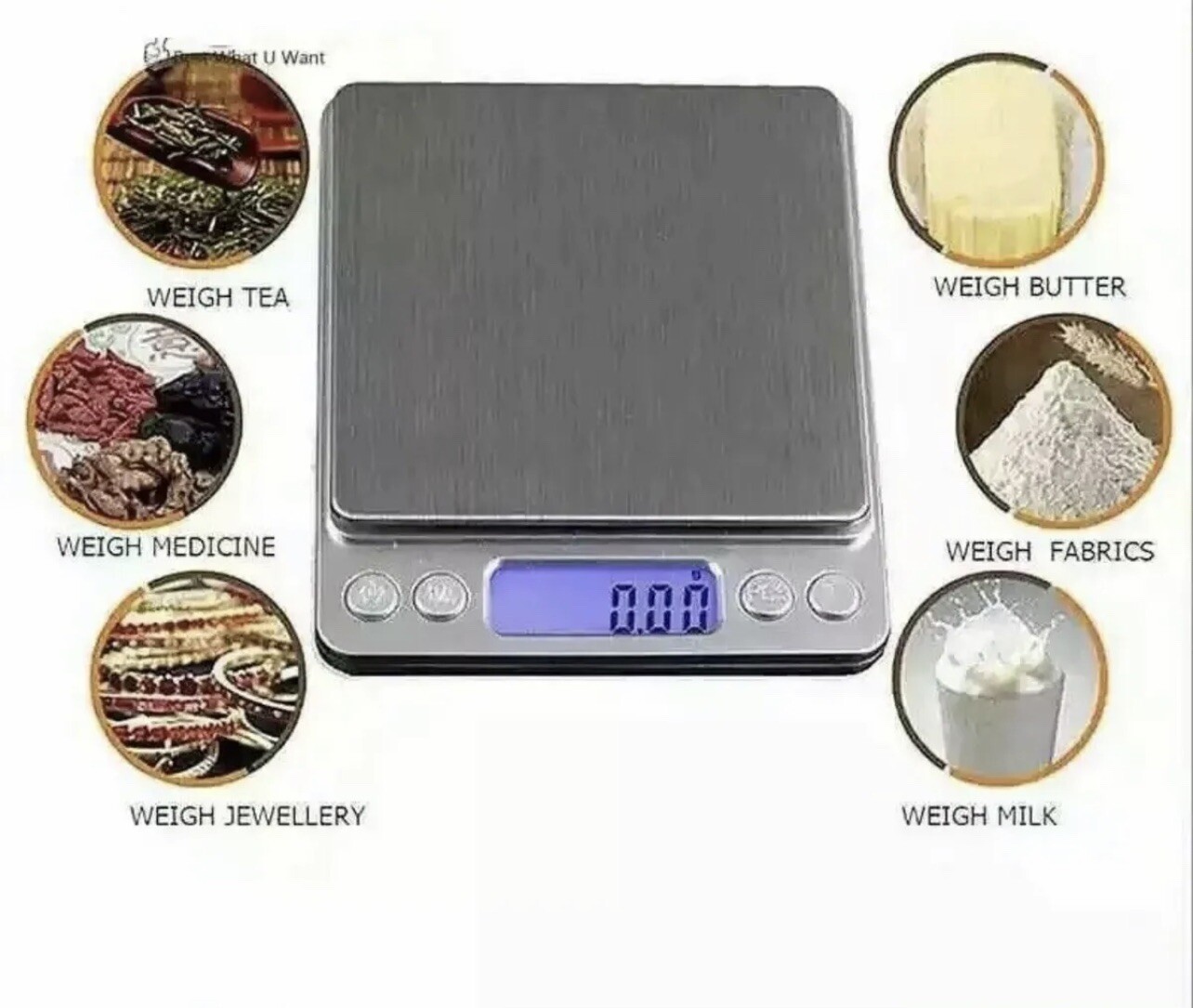 Digital Weighing Scale 0.1 Grams To 3000 Grams. Great For Kitchen And Jewellry