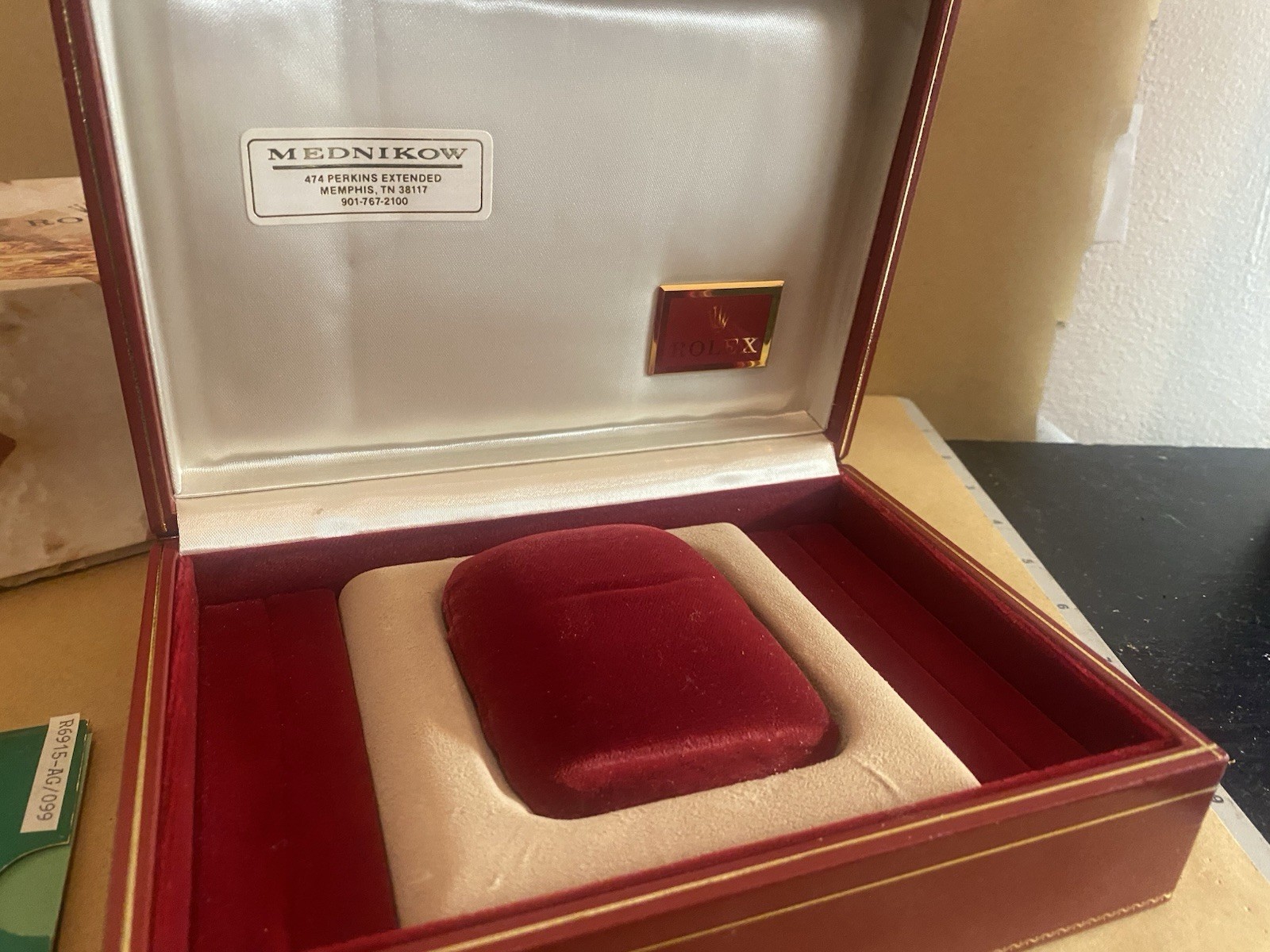 Vintage Rolex Watch Box Set w/ Dated 1990 Warranty Papers Booklets No Watch