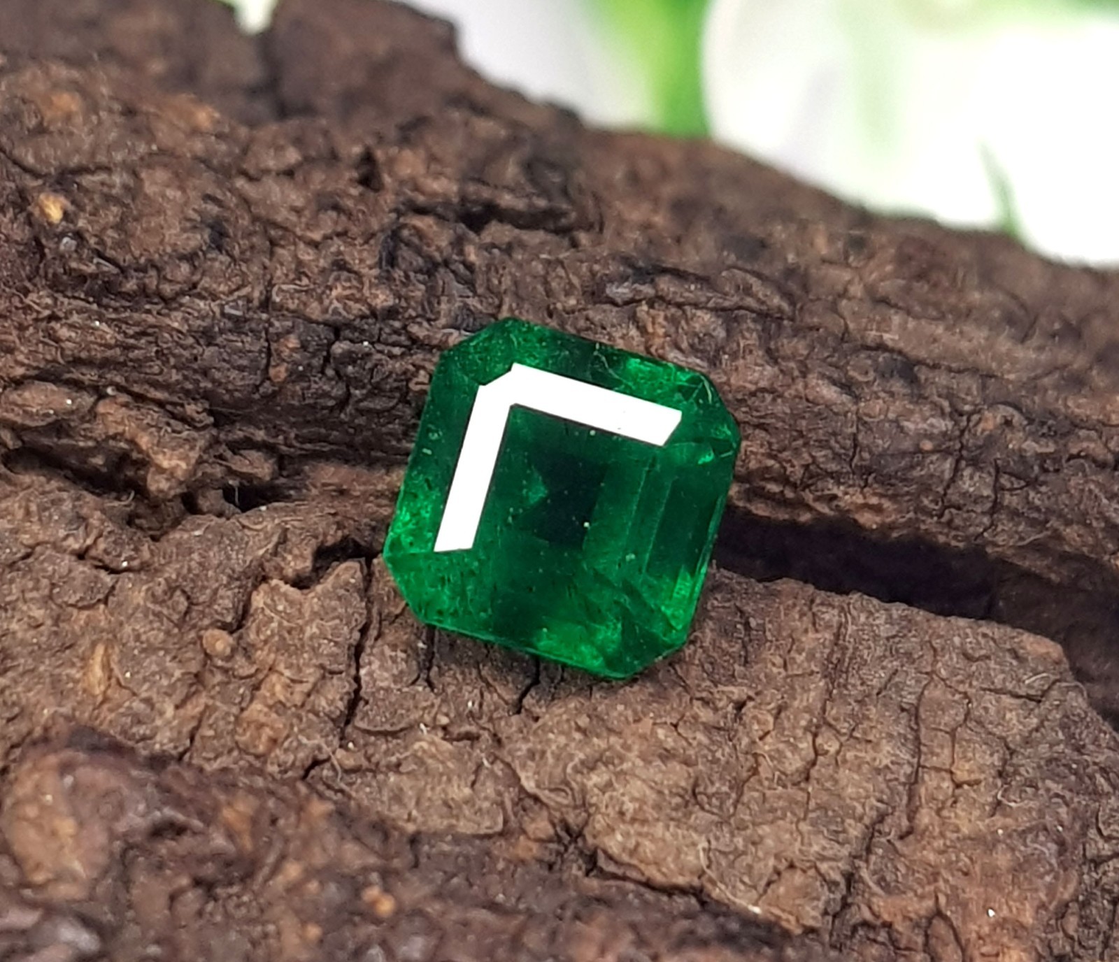 0.86 Ct Natural Emerald octagon Cut Untreated loose Gemstone