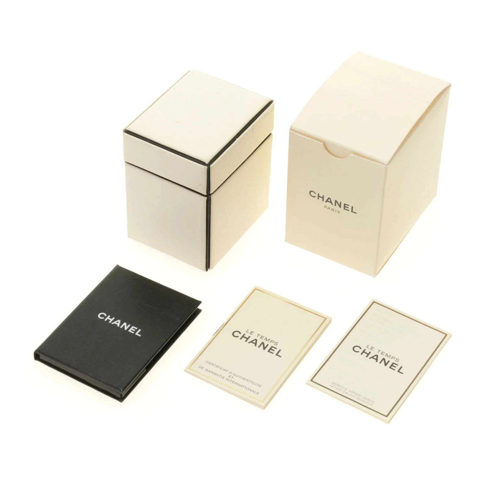 Chanel Première L H0001 Leather / Stainless Steel 20mm Black Dial Quartz #DW2721