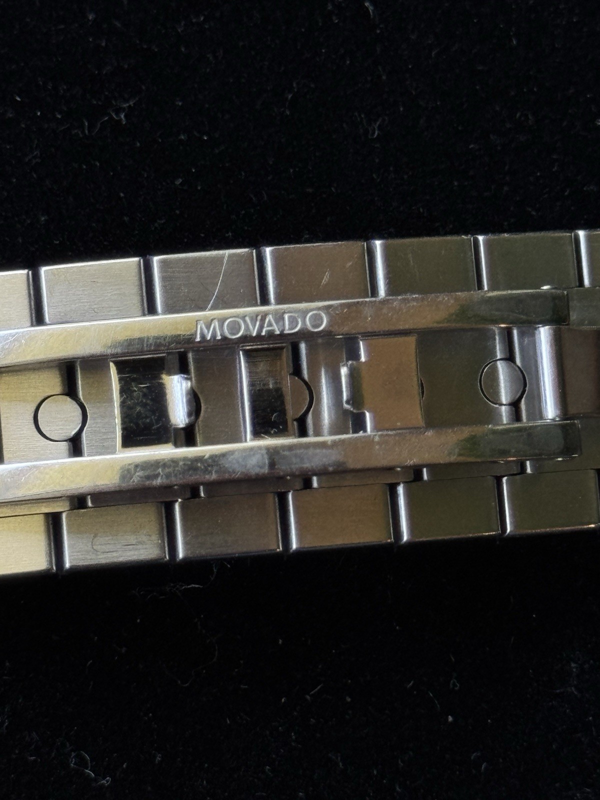 Movado Chronograph Stainless Steel Silver Dial Sapphire Crystal Bracelet Watch