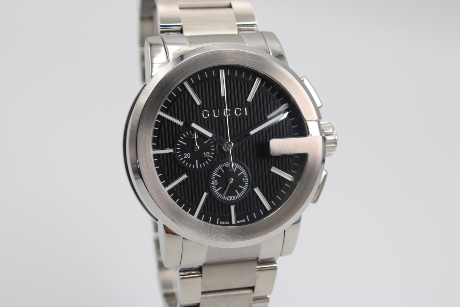 GUCCI G-Chrono YA101204 Stainless Steel Black Dial Men’s Watch 44 mm