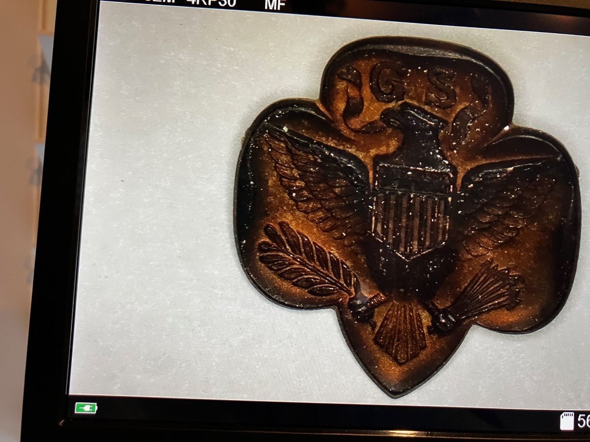 Vintage 10K Gold U.S. Government “GS” Eagle Lapel Pin – Marked 10K