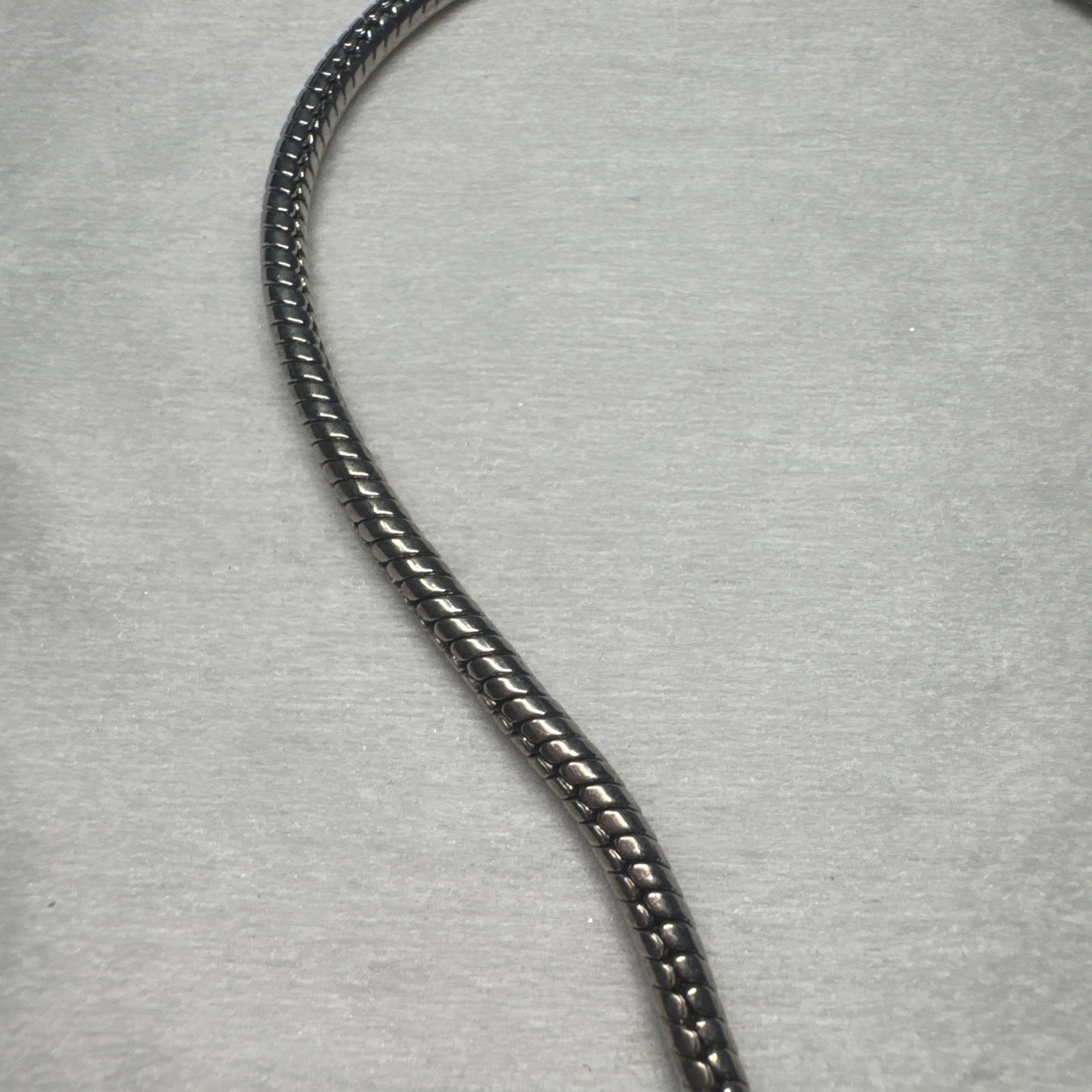 SUPER NICE 925 SILVER PLATED SNAKE CHAIN BRACELET 3MM APPROX. 8 ” LONG