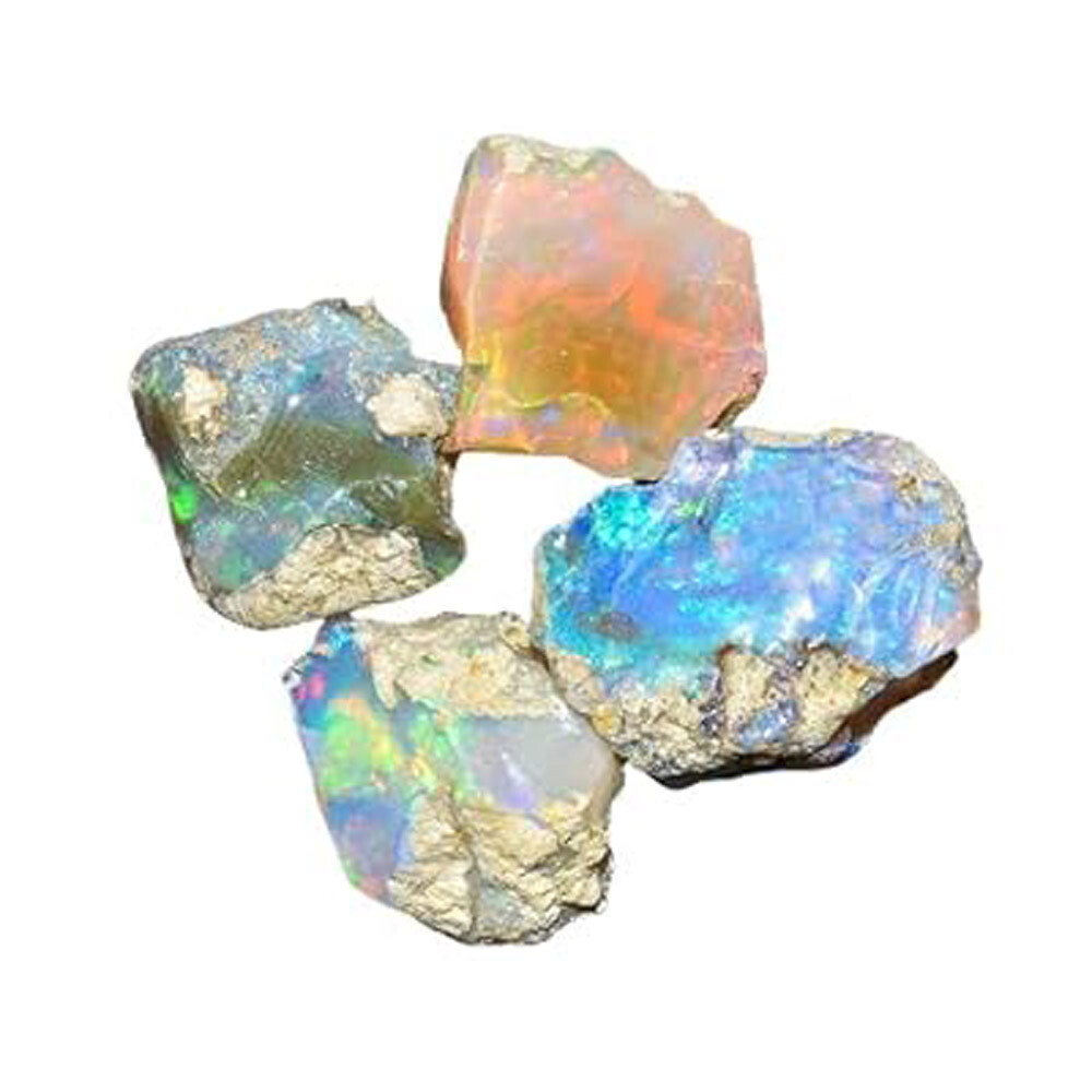 Ethiopian Opal Raw Lot, Fire Play Opal, Opal Supply, Jewelry Making Stones -00