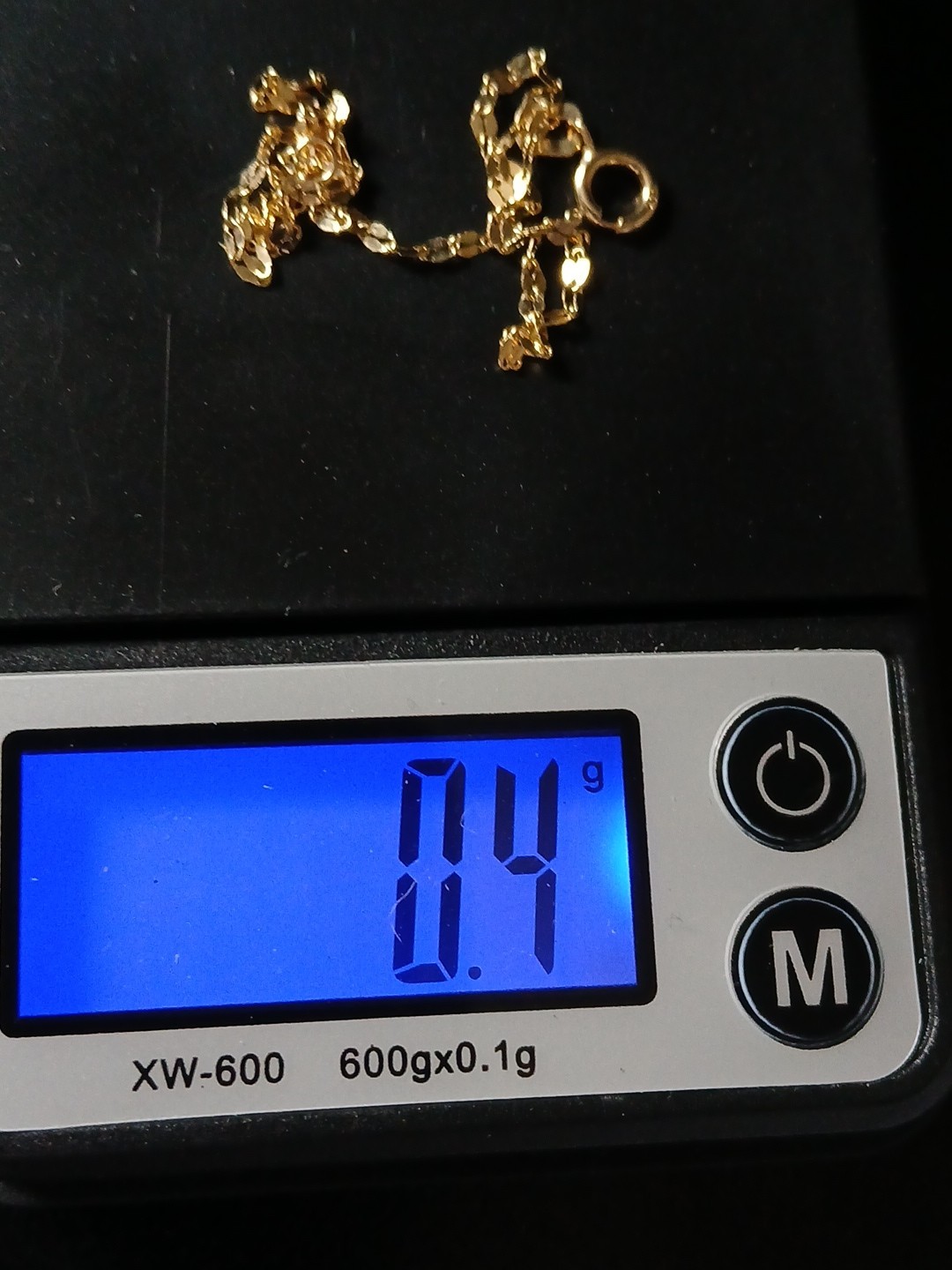 18k Italian Solid Yellow Gold 7″ Mirror Link Chain Bracelet, 1.3mm