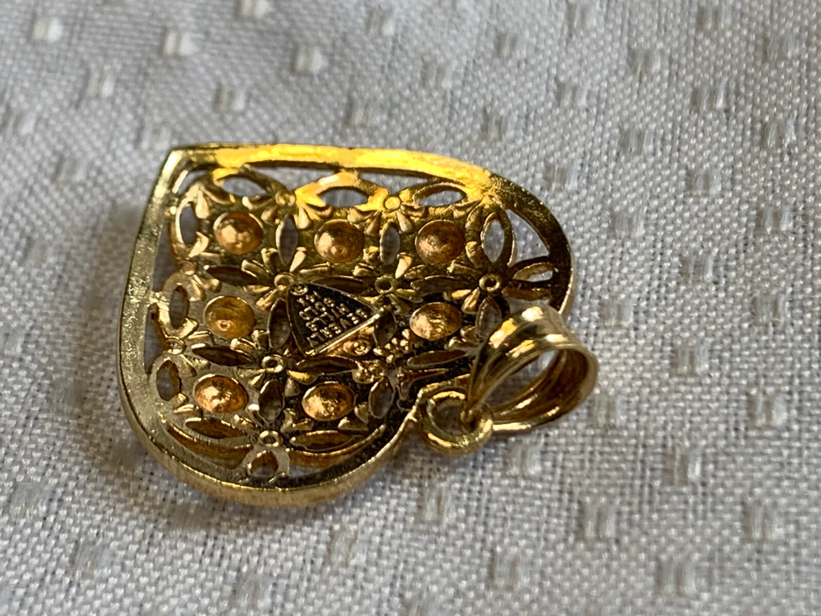 14K Yellow Gold Heart Pendant Beverly Hills Gold 1.95g Fine Jewelry Charm