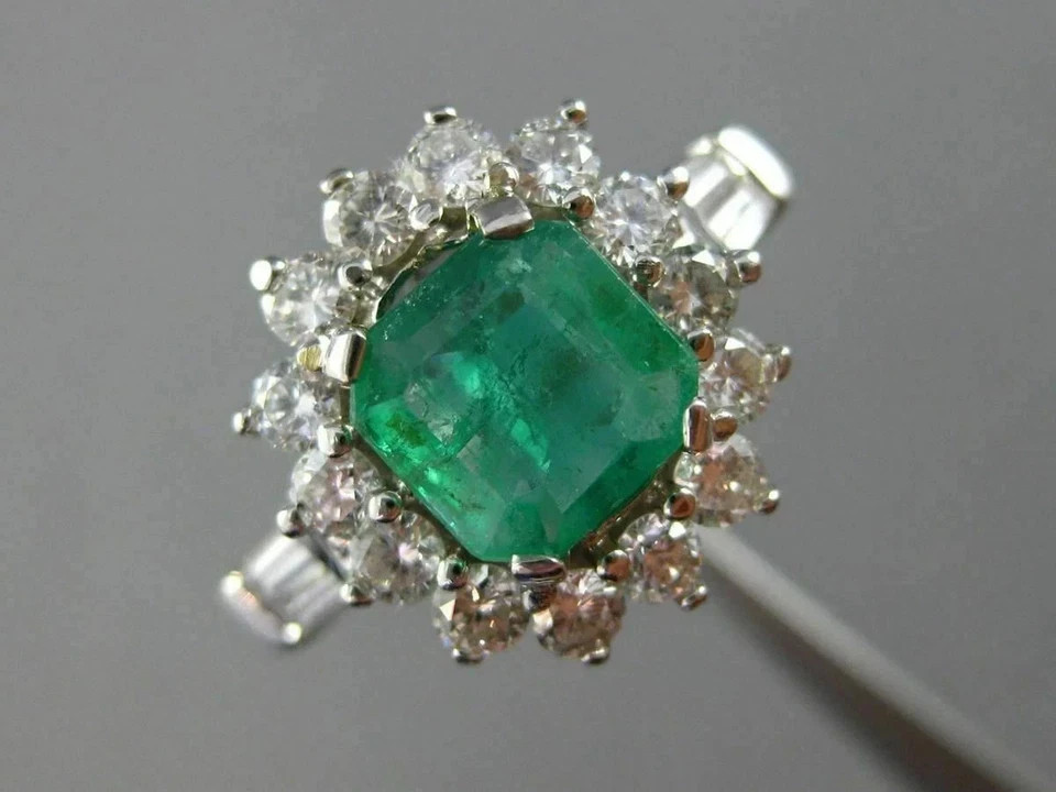 2CT Emerald Lab Grown Diamond Wedding Ring In 14k White Gold