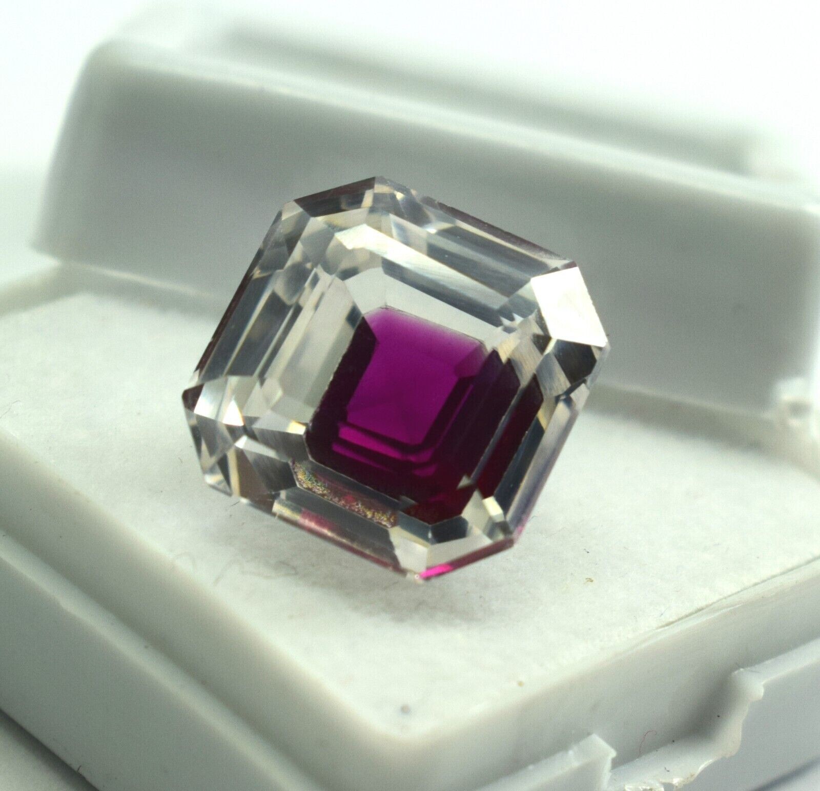 Natural Bi-Color Pitambari Sapphire Radiant 6.15 Ct Loose Gemstone GIE Certified