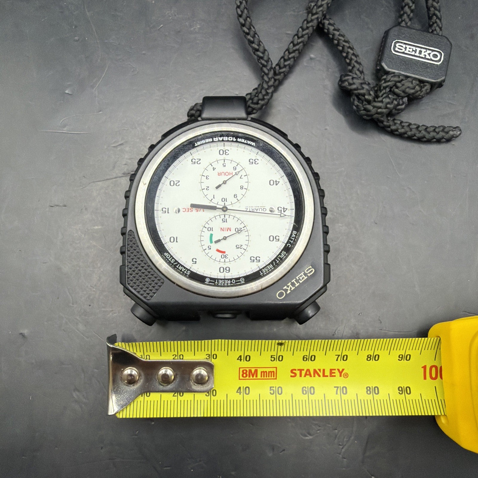 Vintage Seiko 8A23-0010 Referee Analog Quartz Stopwatch 1/5 Sec Timer JDM VGC