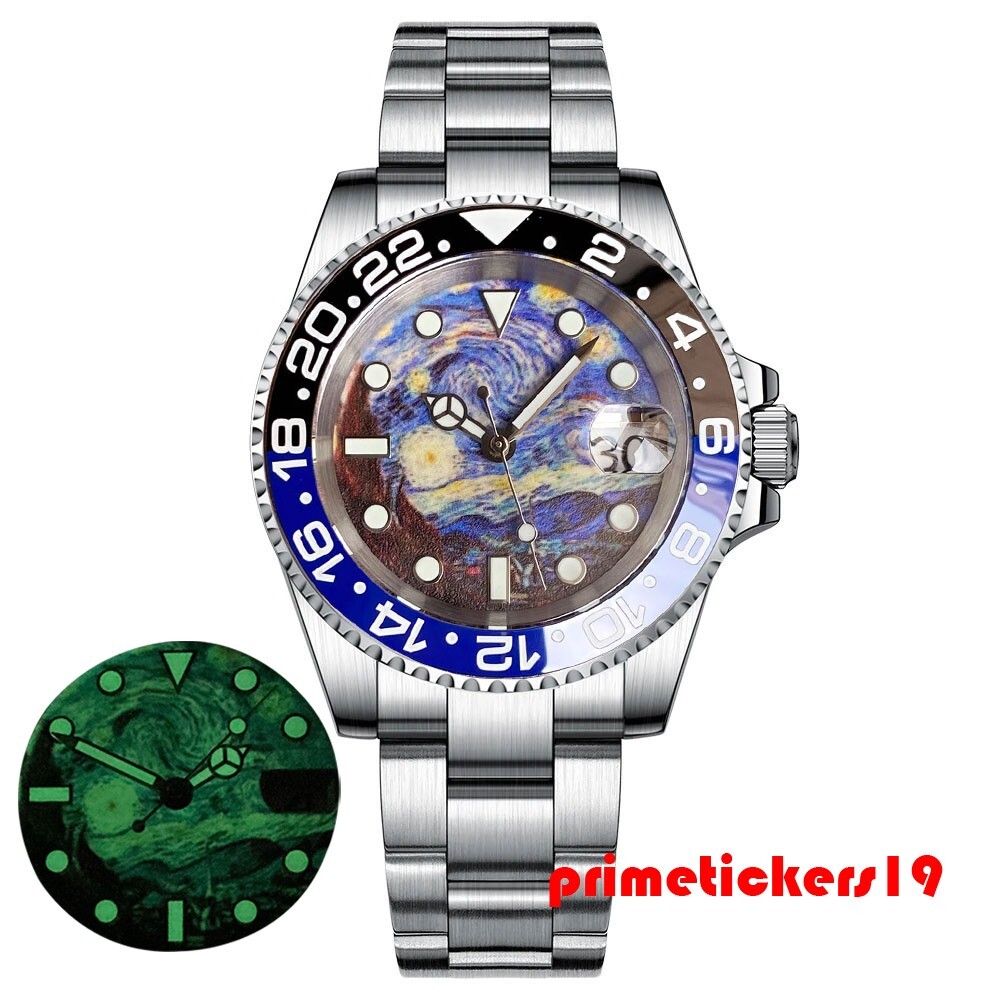 Tandorio Full Lume Starry Sky Dial Date NH35 Men’s 40mm Automatic Watch Sapphire