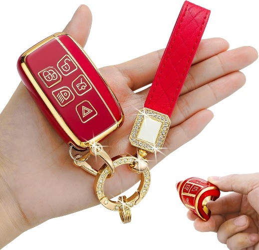 Key Fob Cover, Soft TPU 360 Degree Protection for Evoque Velar Sport Discovery F