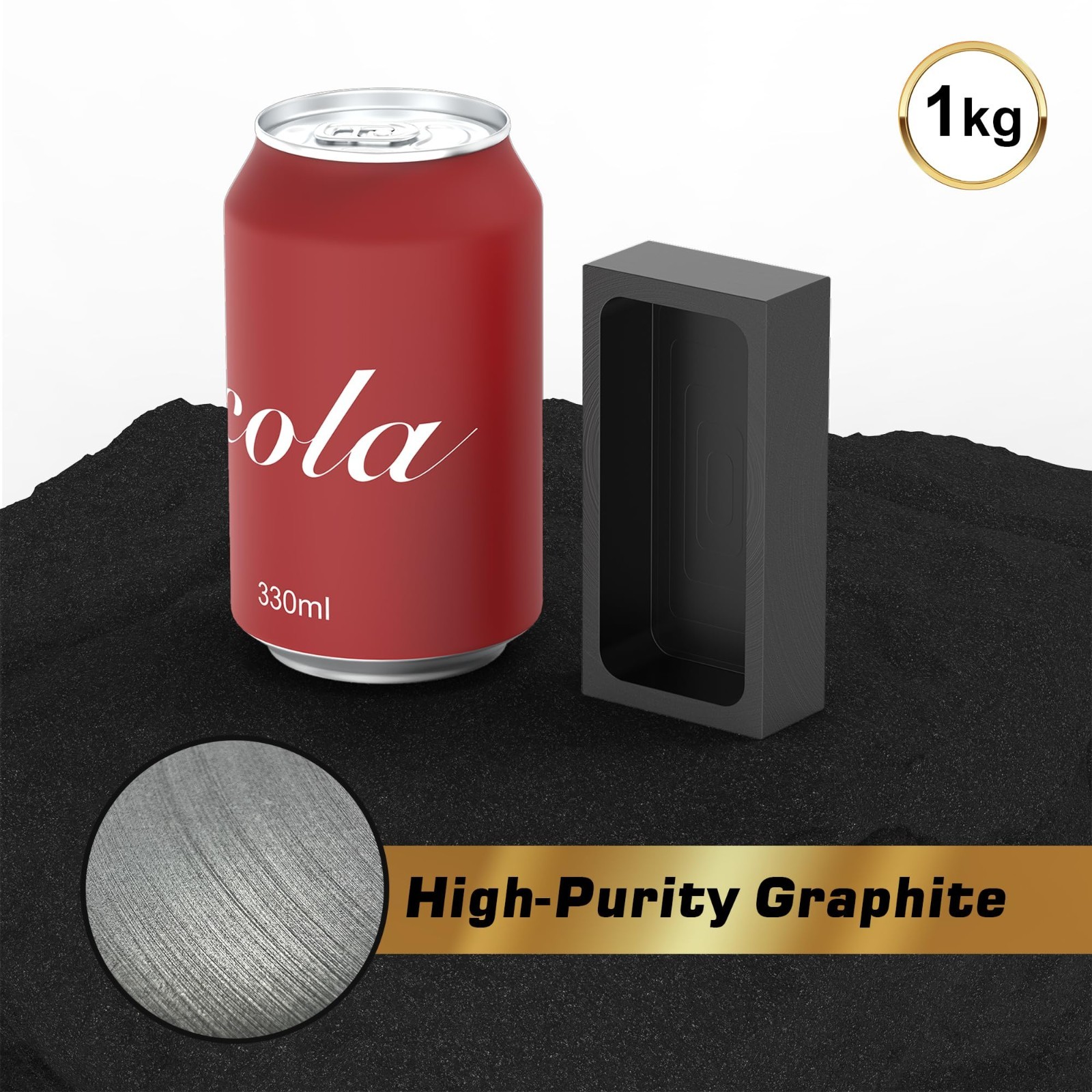 Premium Graphite Ingot Mold 1kg – 2 Pieces for Metal Casting – High-Purity, Heat