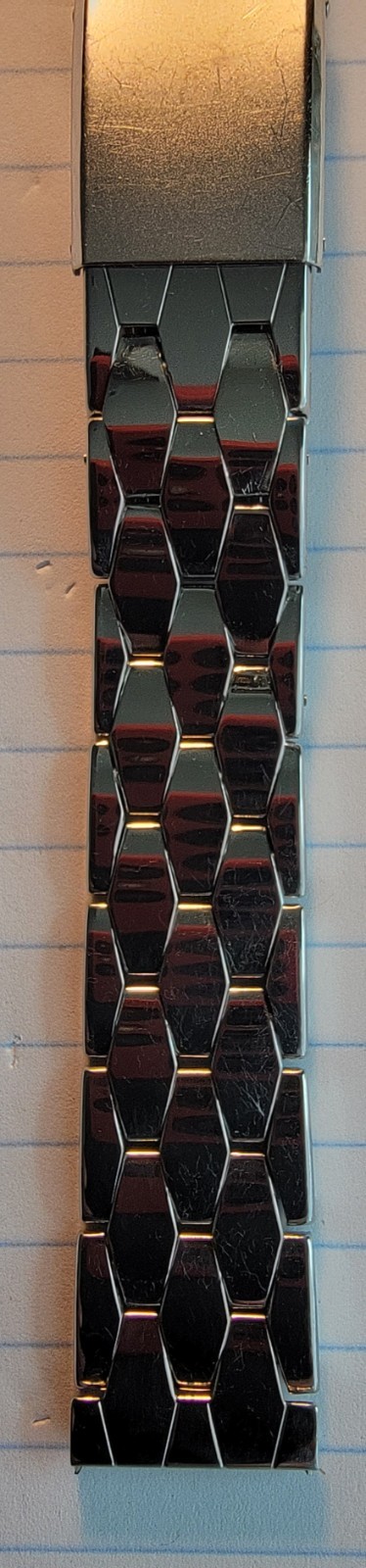 Applied Logo Kreisler Coffin Link Stainless Watch Bracelet Accutron 6 1/2″ LONG!