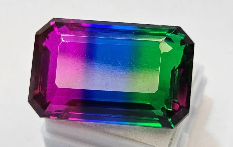 Natural 80-81 Ct Bi-Colour Ametrine Superb Emerald Cut Loose Certified Gemstone