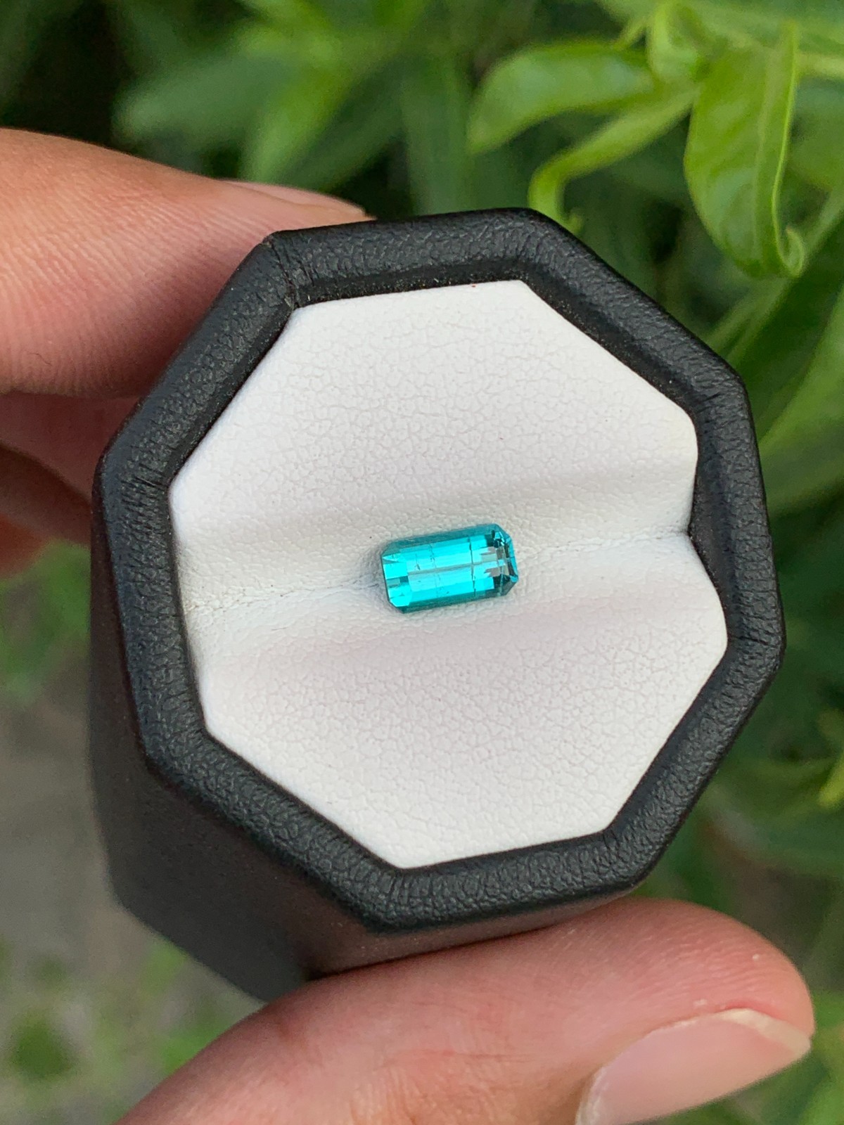 0.98 Ct Natural Lagoon Tourmaline Emerald Cut Faceted Loose Gemstone Afghanistan