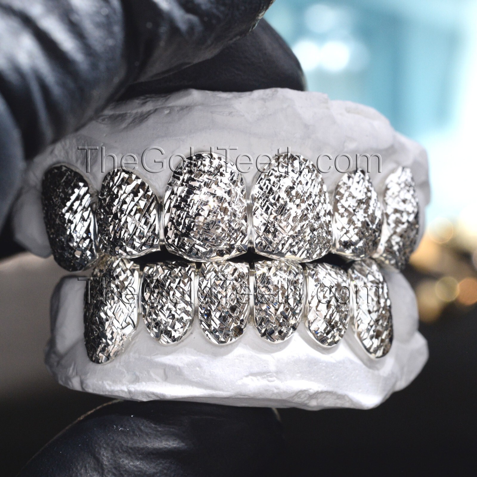 Custom Grillz .925 Sterling Silver Trillion Cut Handmade Real Grill Teeth
