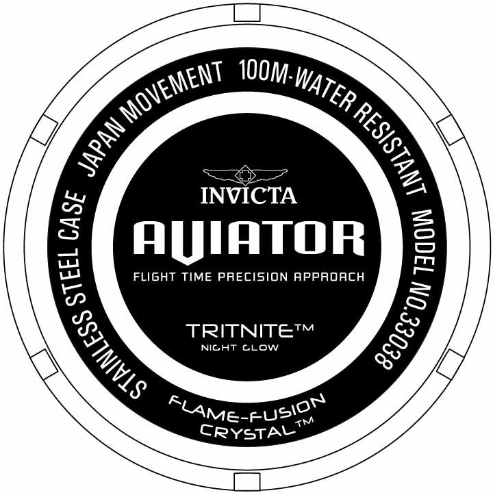 Invicta 33038 Aviator Men’s Yellow/Black 50mm Multi-Function Silicone Watch