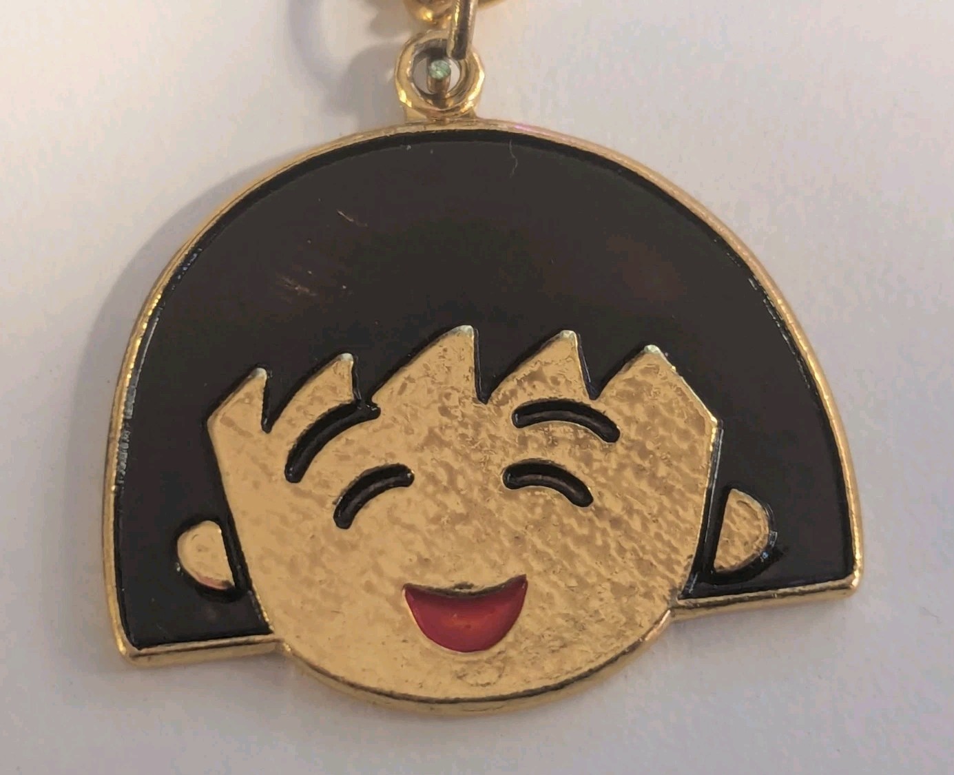Chibi Maruko-chan Necklace Gold Colored 24″ inch Chain Anime Manga Character
