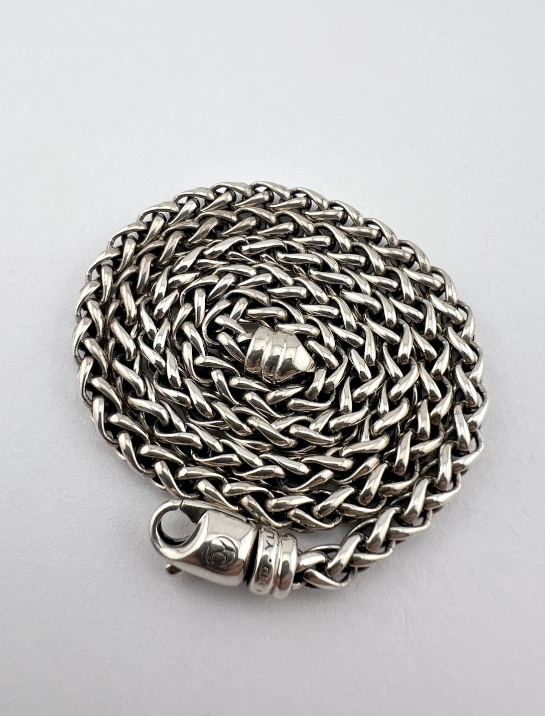 David Yurman Sterling Silver 4mm Wheat Chain Necklace 18″ -26g