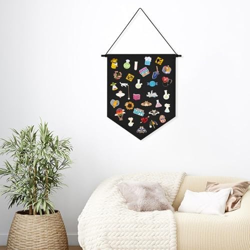Wall Hanging Brooch Organizer Storage Board Colorful Enamel Pin Badge Canvas …