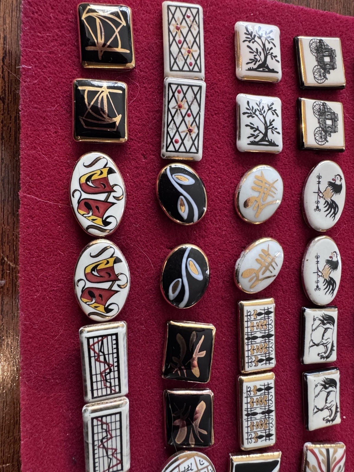 Victoria Flemming Vintage Glass Cufflinks 36 pairs!!!! some rare designs