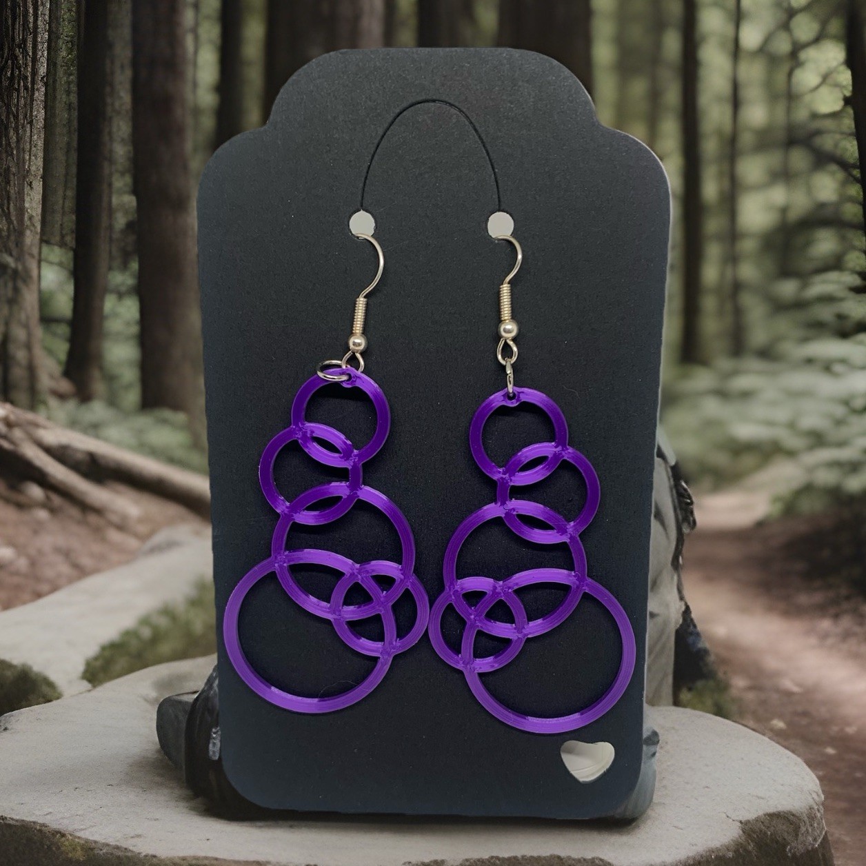 Pair of 3D Printed Statement Earrings – Bold, Lightweight & Colorful Jewelry
