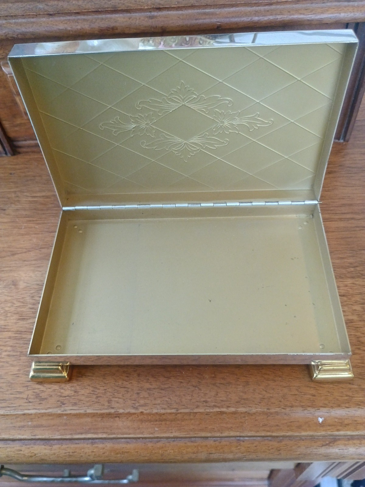 Minaudiere Compact Cigarette Makeup Footed Case Longines Watch Box 4×6 Dresser