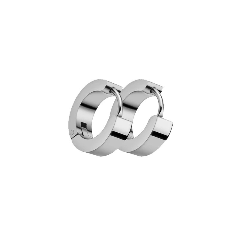 Titanium Hoop Earrings Mens and Womens Black Silver Gold Colored New