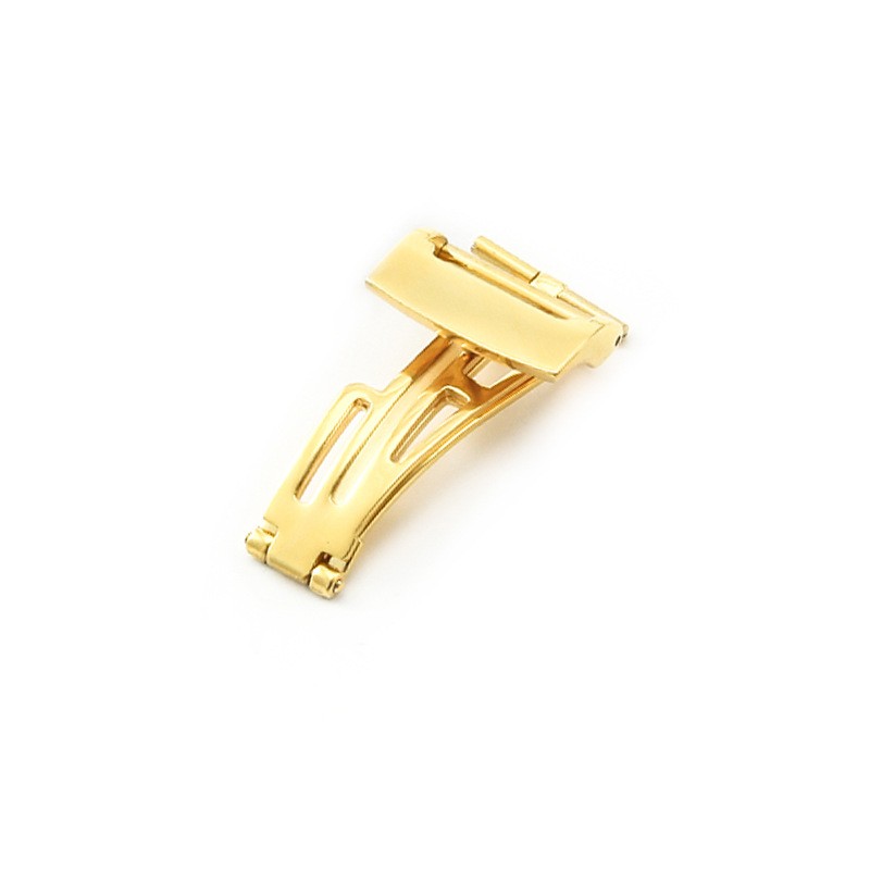 High End Stainless Steel Folding Clasp leather Strap Butterfly Buckle 18mm