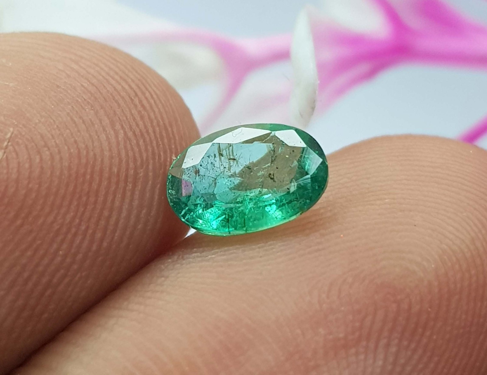 0.66 Ct Natural Emerald Oval Cut Rich Green Zambian Mines Top Quality Gemstone