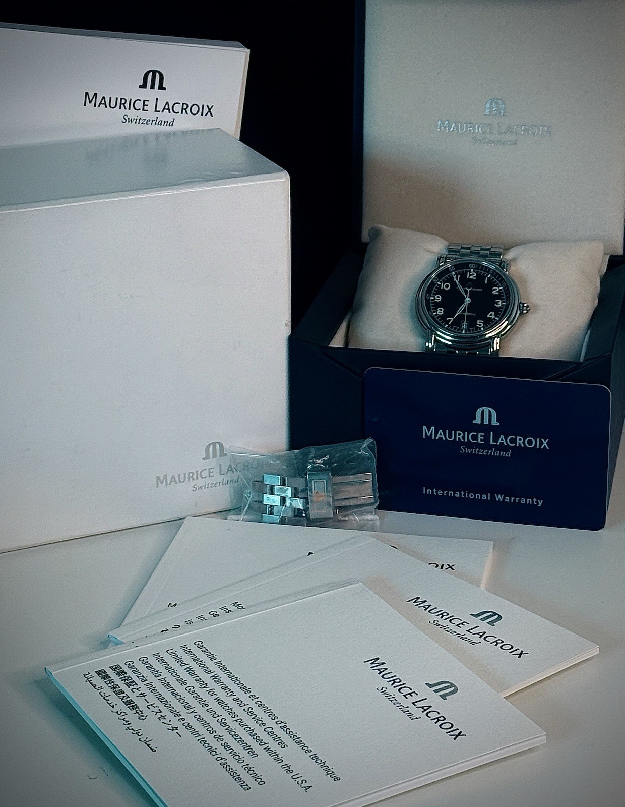 Rare Maurice Lacroix Pontos Automatic Swiss Watch – Full Set Box & Papers