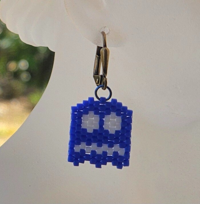 Pac-Man Scared Ghost Earrings