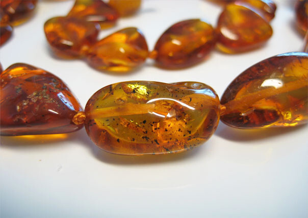 Massive Genuine Cognac Beautiful Baltic Amber Necklace 18 gr. 18 in. !!!