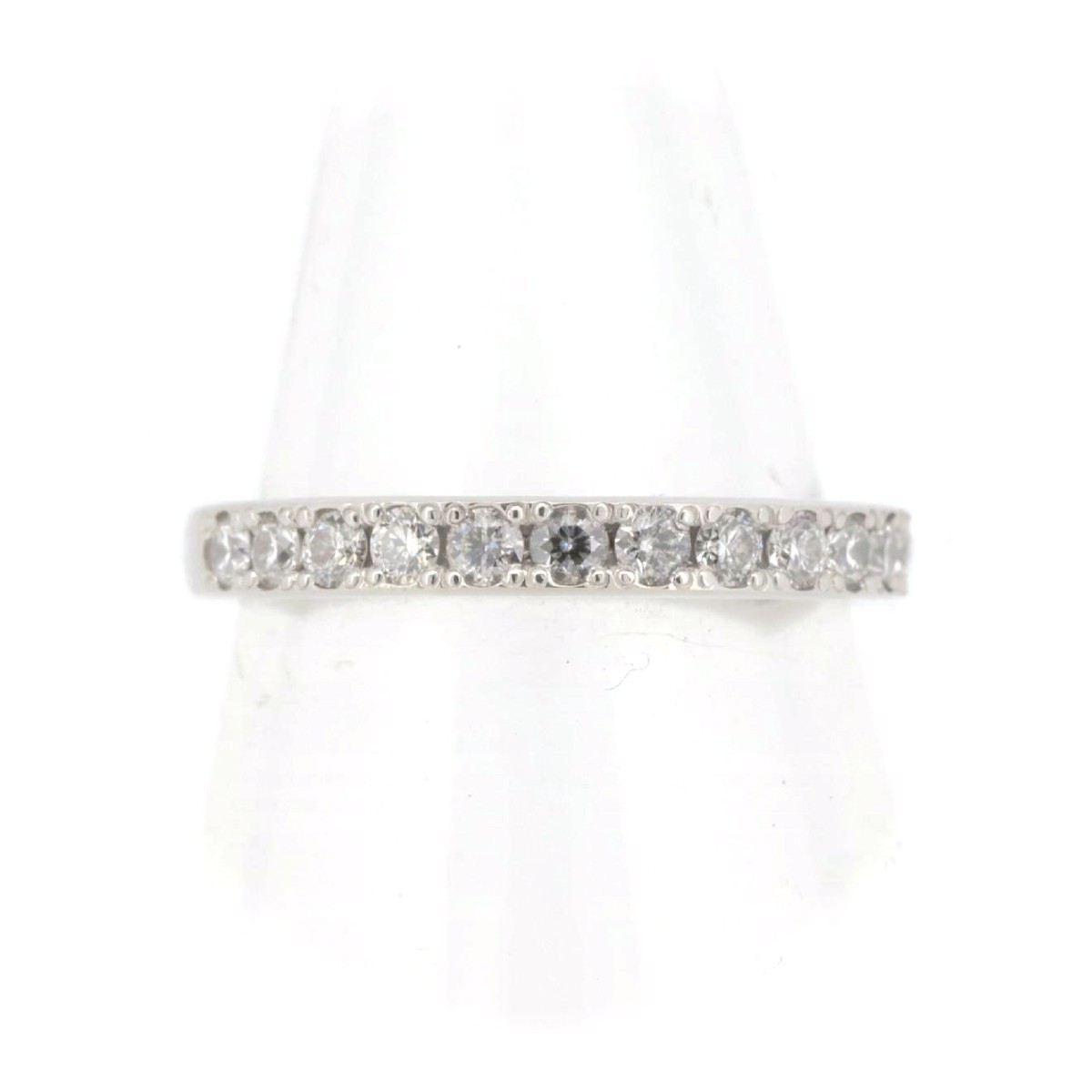 Ginza Diamond Shiraishi Half Eternity Diamond Ring US Size 3.75 0.286ct Platinum