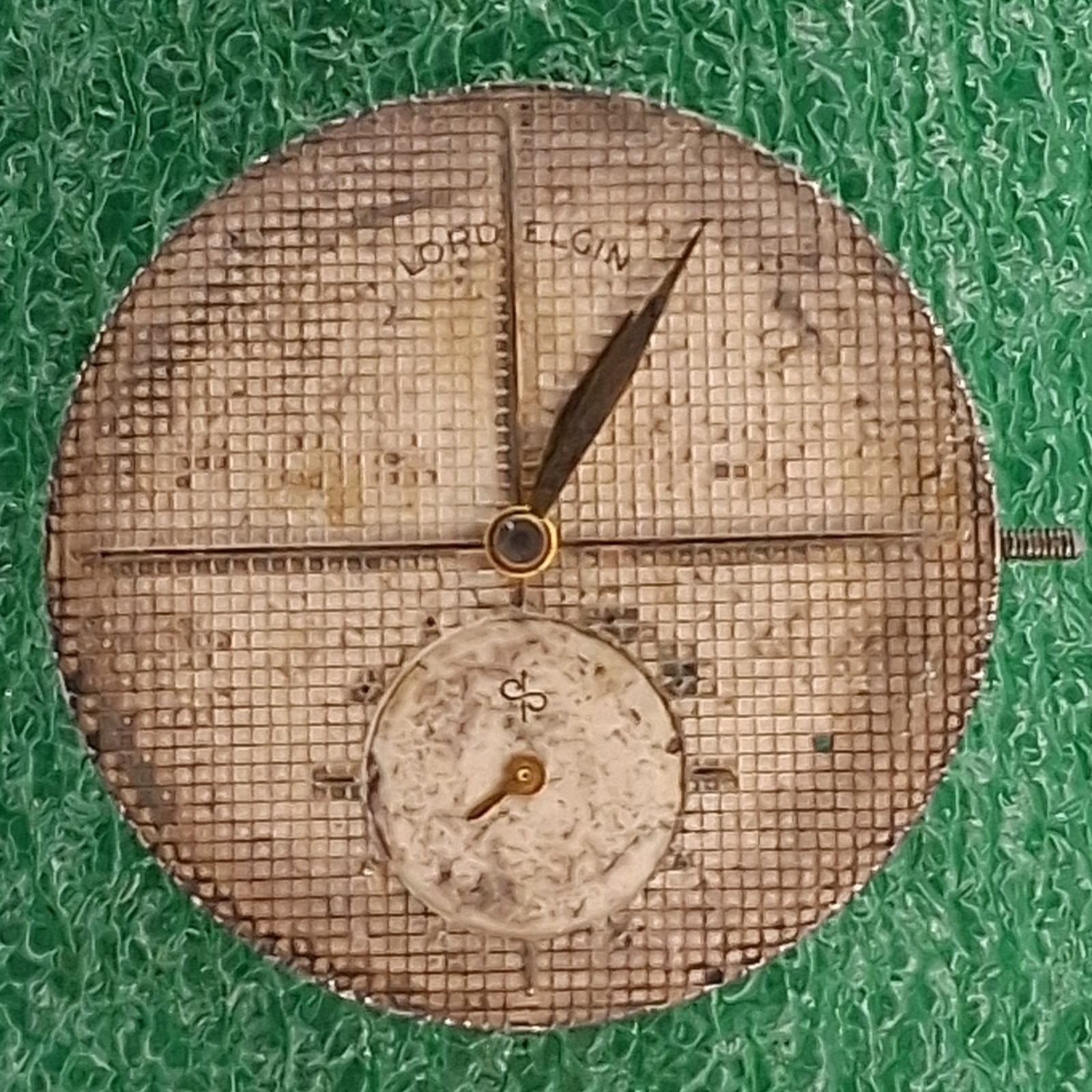 Mens Lord Elgin Honeycomb 21J Movement 680 Manuel Wind Up Vintage Watch Parts