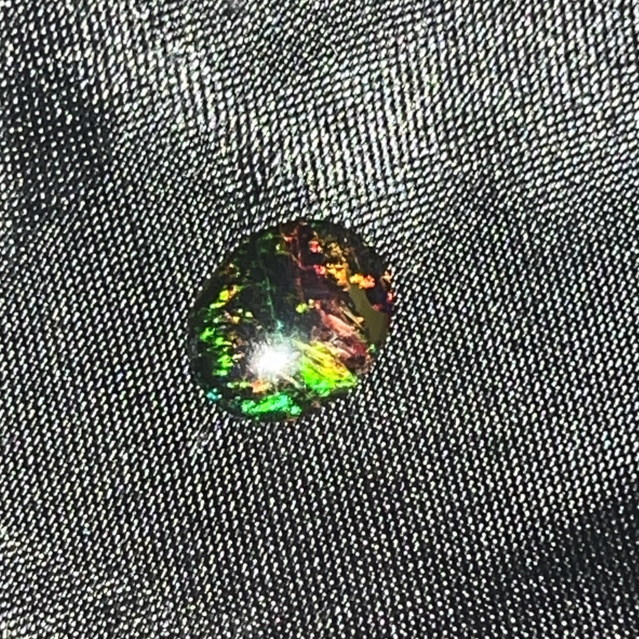 1 Ct. Black Opal Cabochon Stabilized 9.2mm X 11.3mm X 2mm