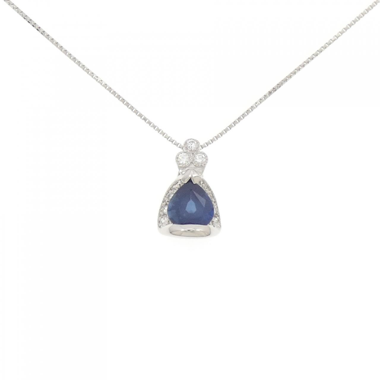 Authentic PT900/PT850 Sapphire Necklace 1.94CT #270-004-157-8909